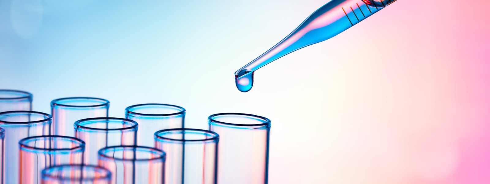 Pipette und Reagenzgläser